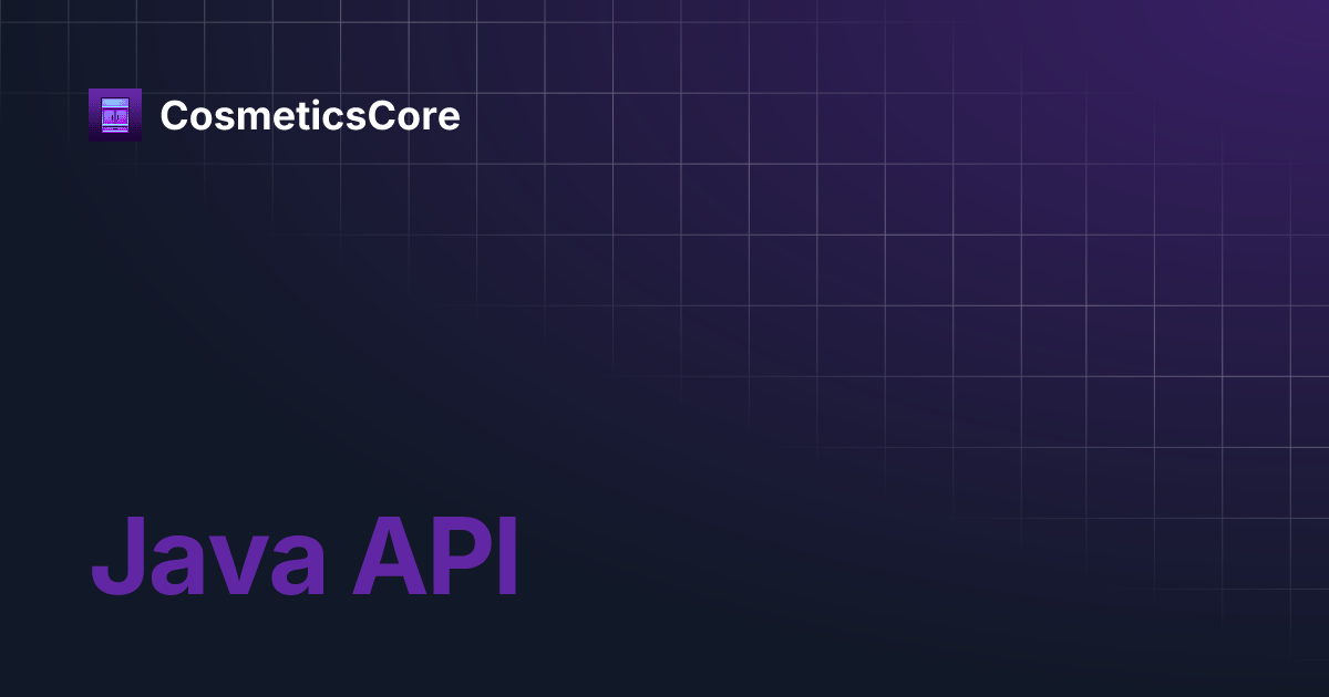 Java API | CosmeticsCore